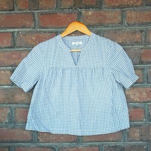 Madewell cropped short sleeve top